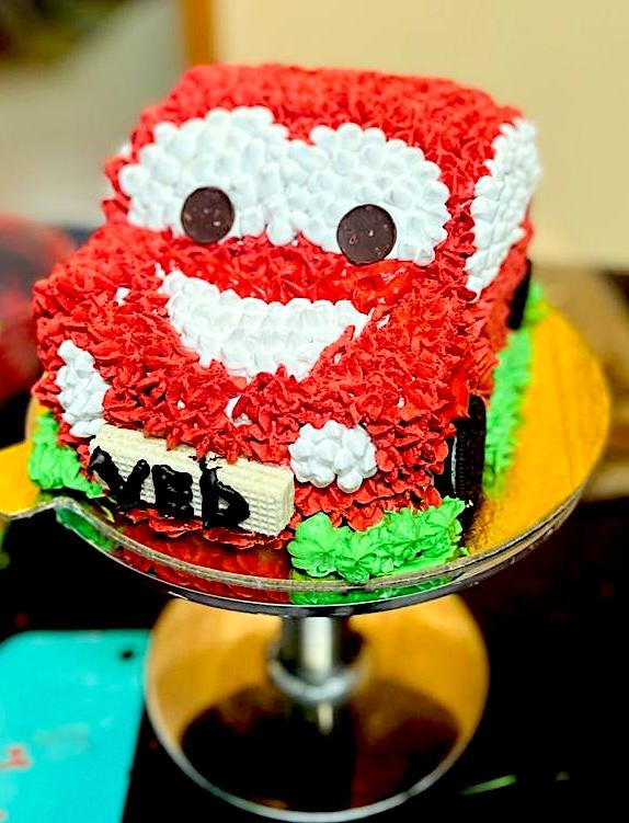 3D Racing Red Car Cake - Celebration Cakes from Ozee's Bakery Bangalore