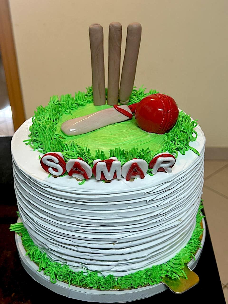 Sporty Cricket Cake - Celebration Cakes from Ozee's Bakery Bangalore