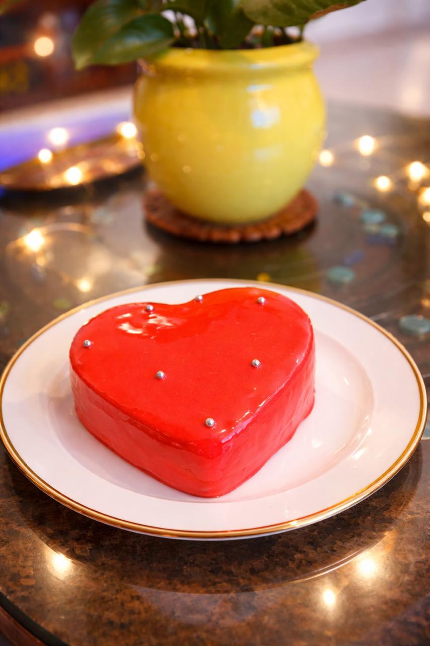 Ruby Heart Cake - Celebration Cakes from Ozee's Bakery Bangalore